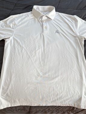 Men’s Rhoback White Golf Polo Medium